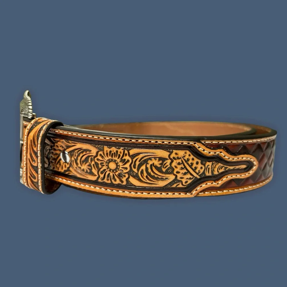 Nocona tooled leather